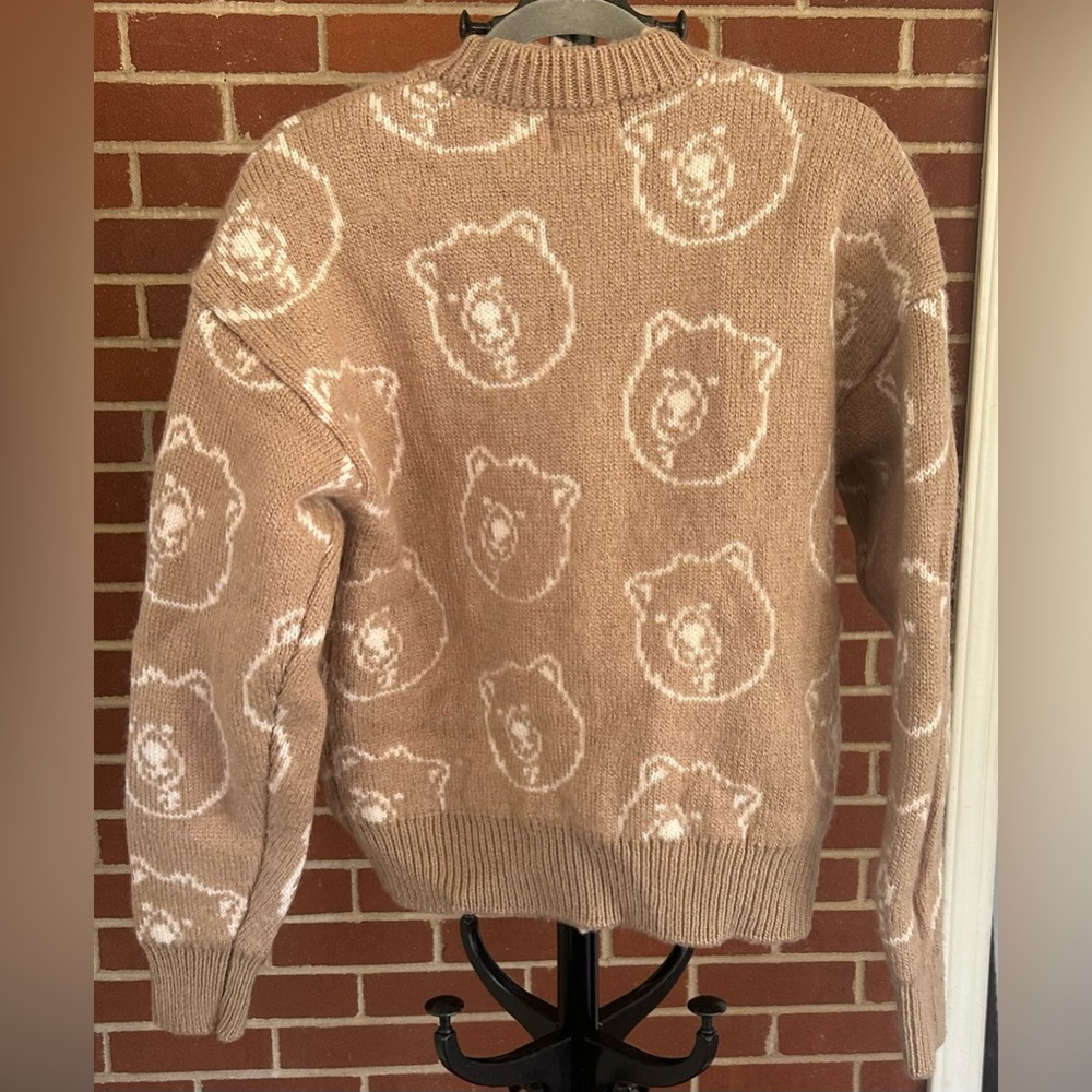 Golden Bear Tan Wool Sweater 🐻 Cozy‎ Cottagecore Cabincore Chunky Knit Retro - Picture 3 of 9
